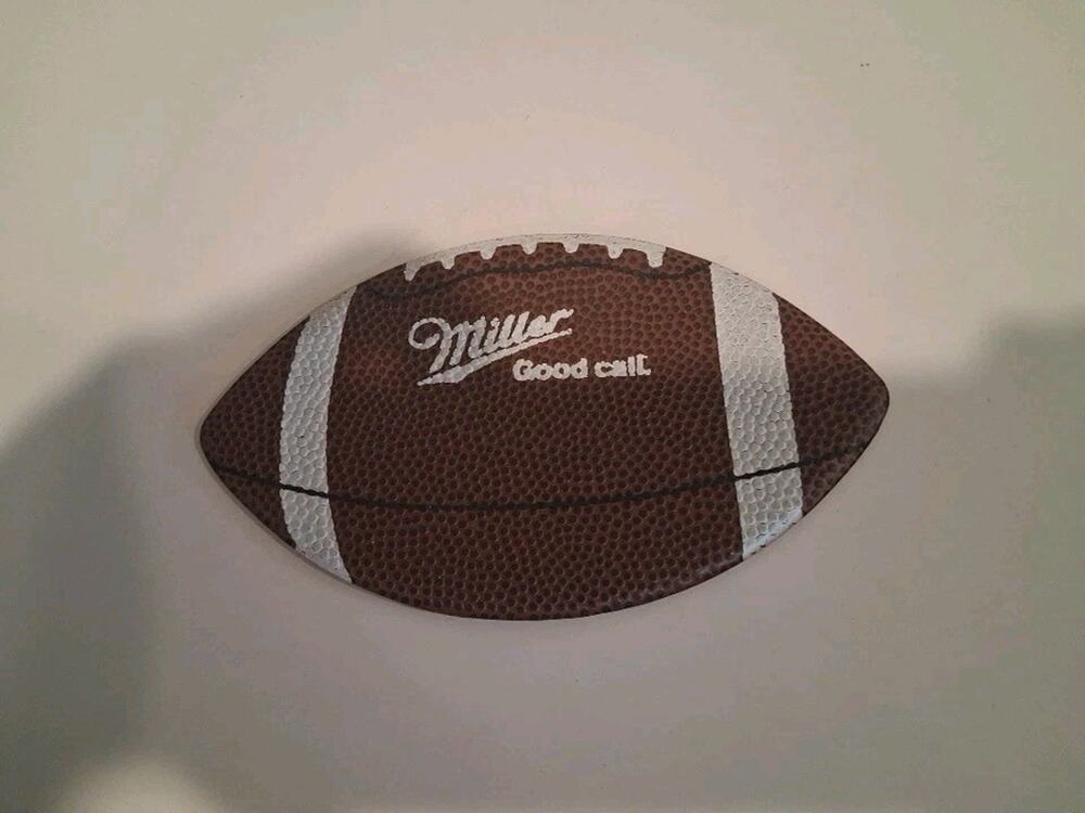 Miller Lite Beer Good Call Promo Football Rubber Coaster - Vintage Barware